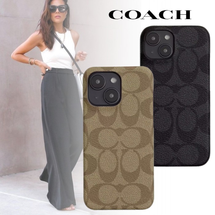 国内発送『COACH』IPHONE ケース・シグネチャー キャンバス