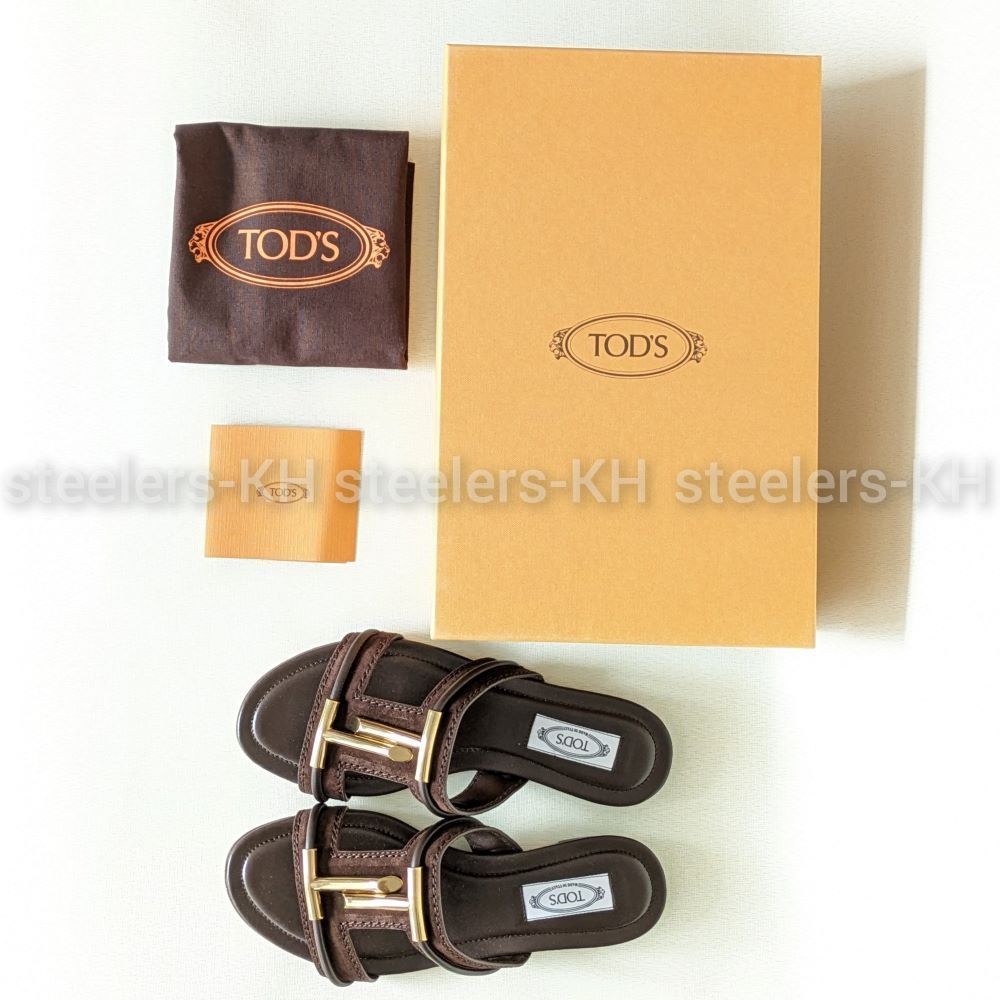 【 TOD'S 】TTアイコン フラットサンダル 関税/送料込み VIP価格☆【TOD'S】TTアイコン フラットサンダル 関税/送料込み