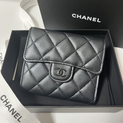 【関税なし♪すぐ届く☆】CHANEL 折りたたみ財布 SO BLACK