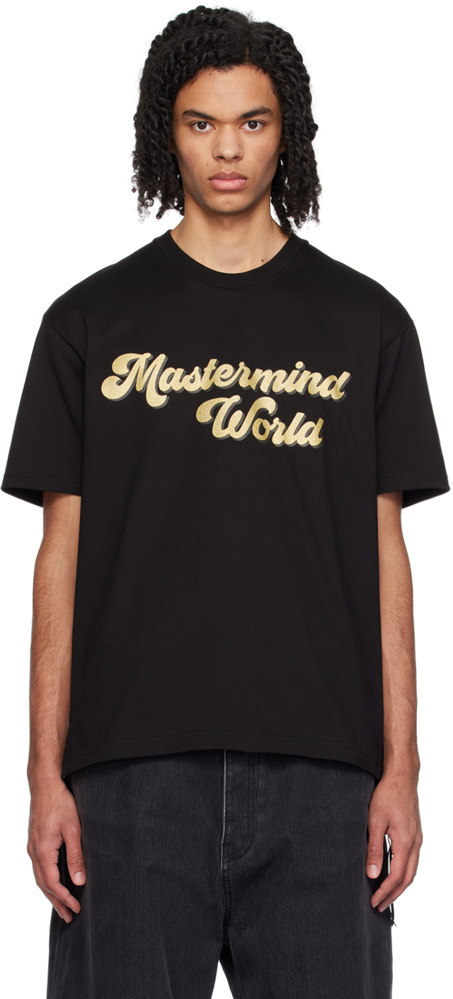 【関税込み】MASTERMIND WORLD ブラック Glitter Skull Tシャツ