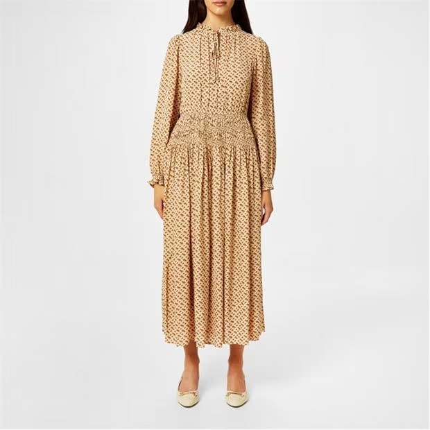 Tory Burch ノットプリント フレアシャツドレス 矢田亜希子さん着用