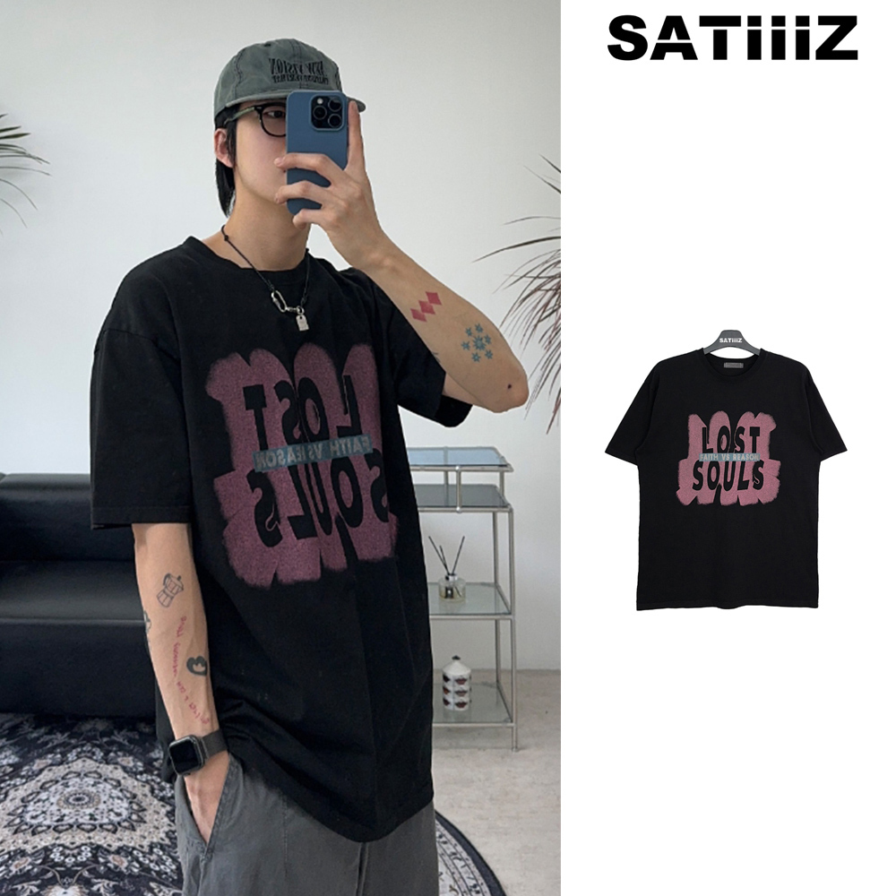 【SATIIIZ】Lost Pigment Short-sleeved T-shirt