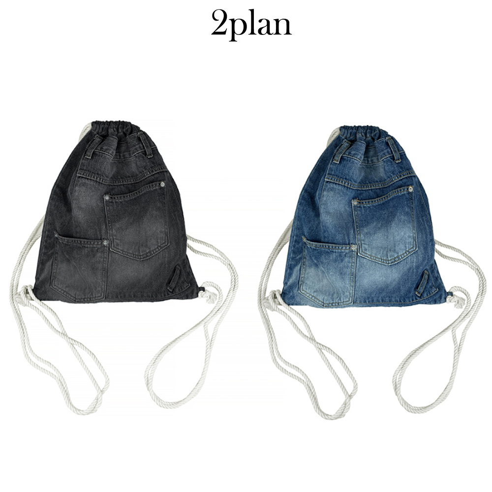 【2plan】Afro pocket denim slingback