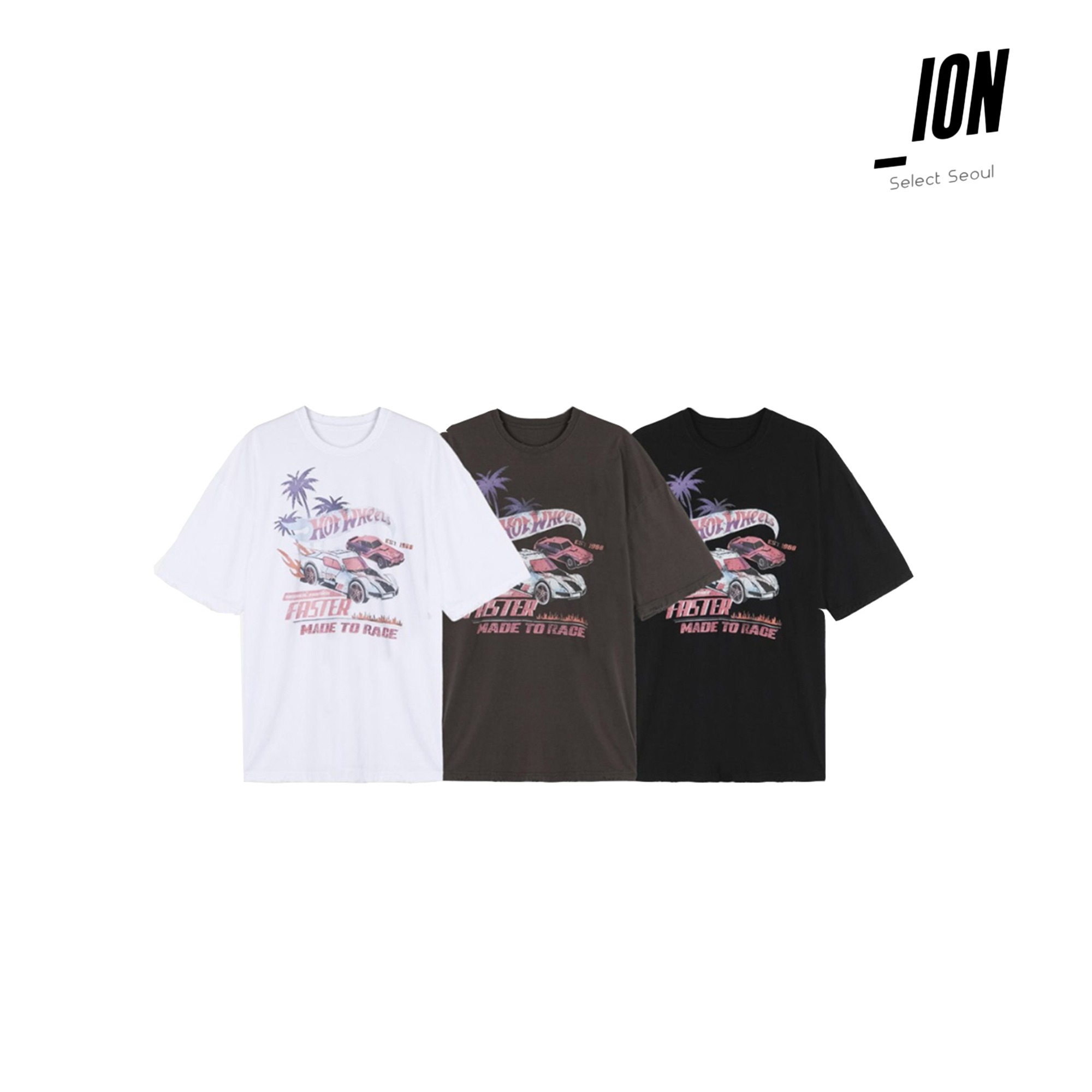 Tシャツ・カットソー IONSEOUL Pleddy Race Retro Damage Short Sleeve T-Shirt