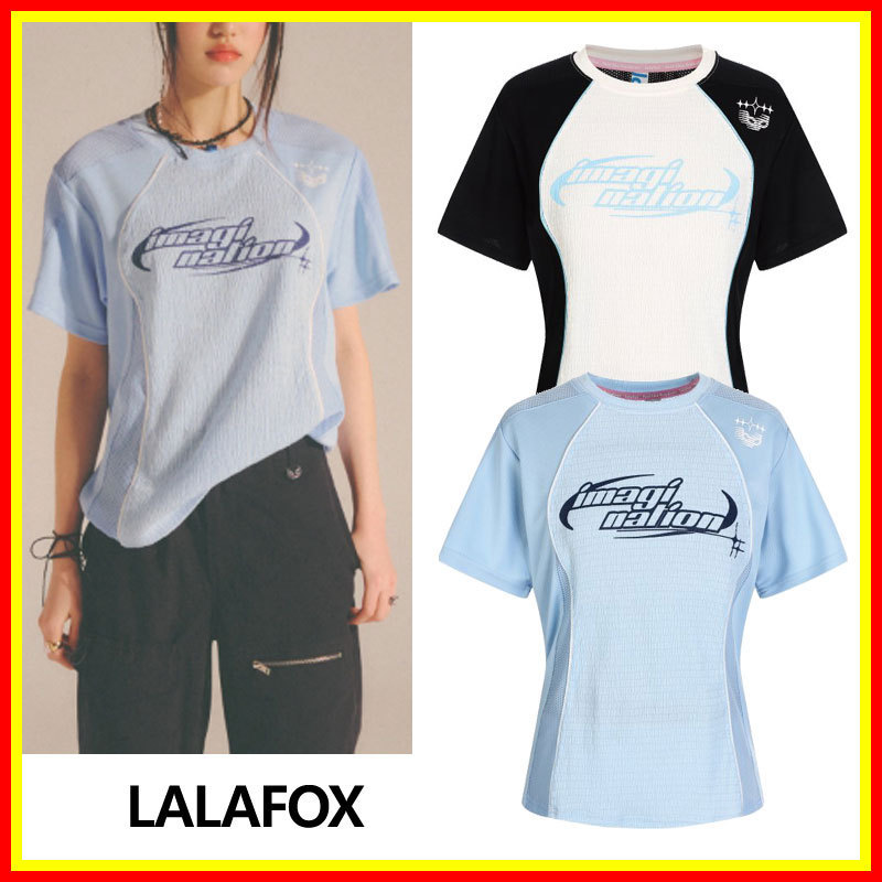 [LALAFOX]MESH MIX CUT OUT T-SHIRT/追跡付