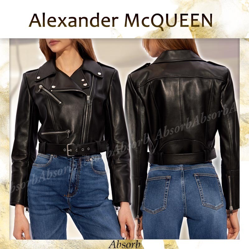 【24SS NEW】Alexander mcqueen / レザー バイカー ジャケット