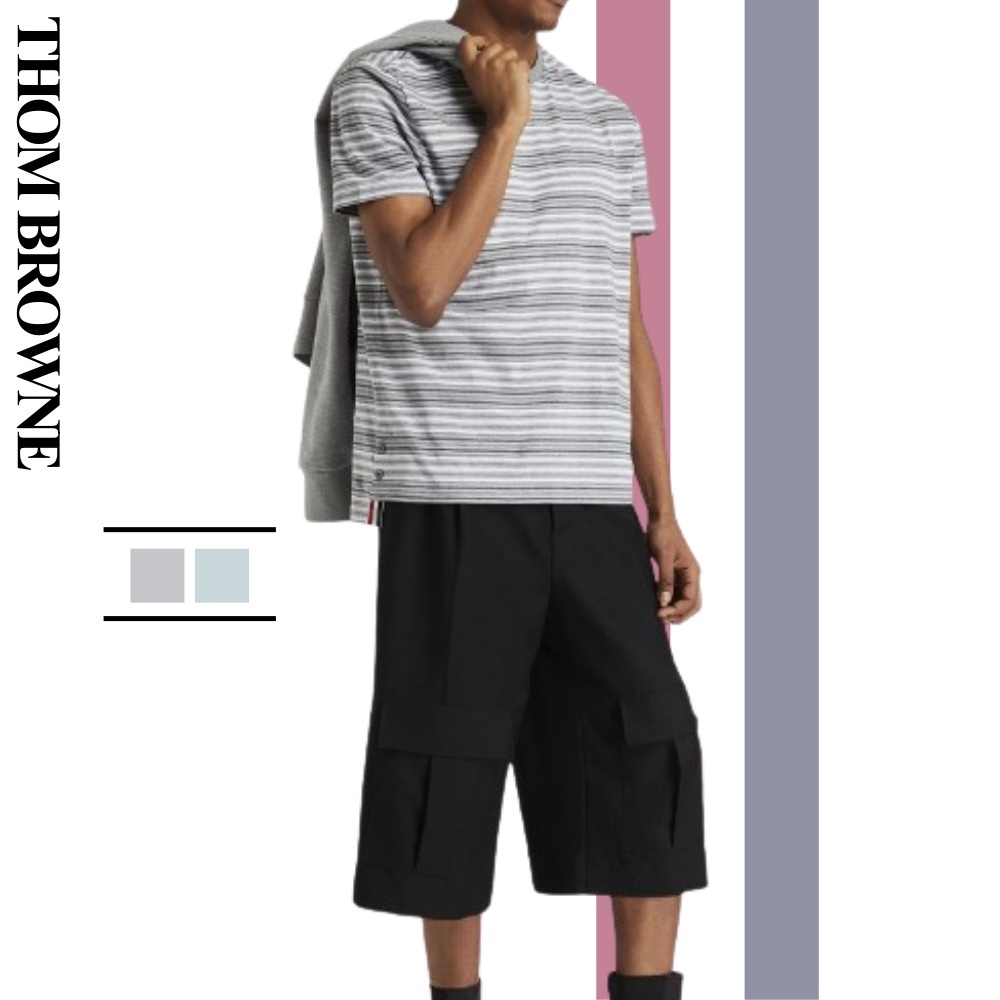 【送料込】THOM BROWNE コットンジャージー Tシャツ ストライプ THOM BROWNE コットンジャージー Tシャツ ストライプ | THE