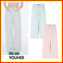 [YOUHEE]FLOWER PATTERN DENIM PANTS/追跡付