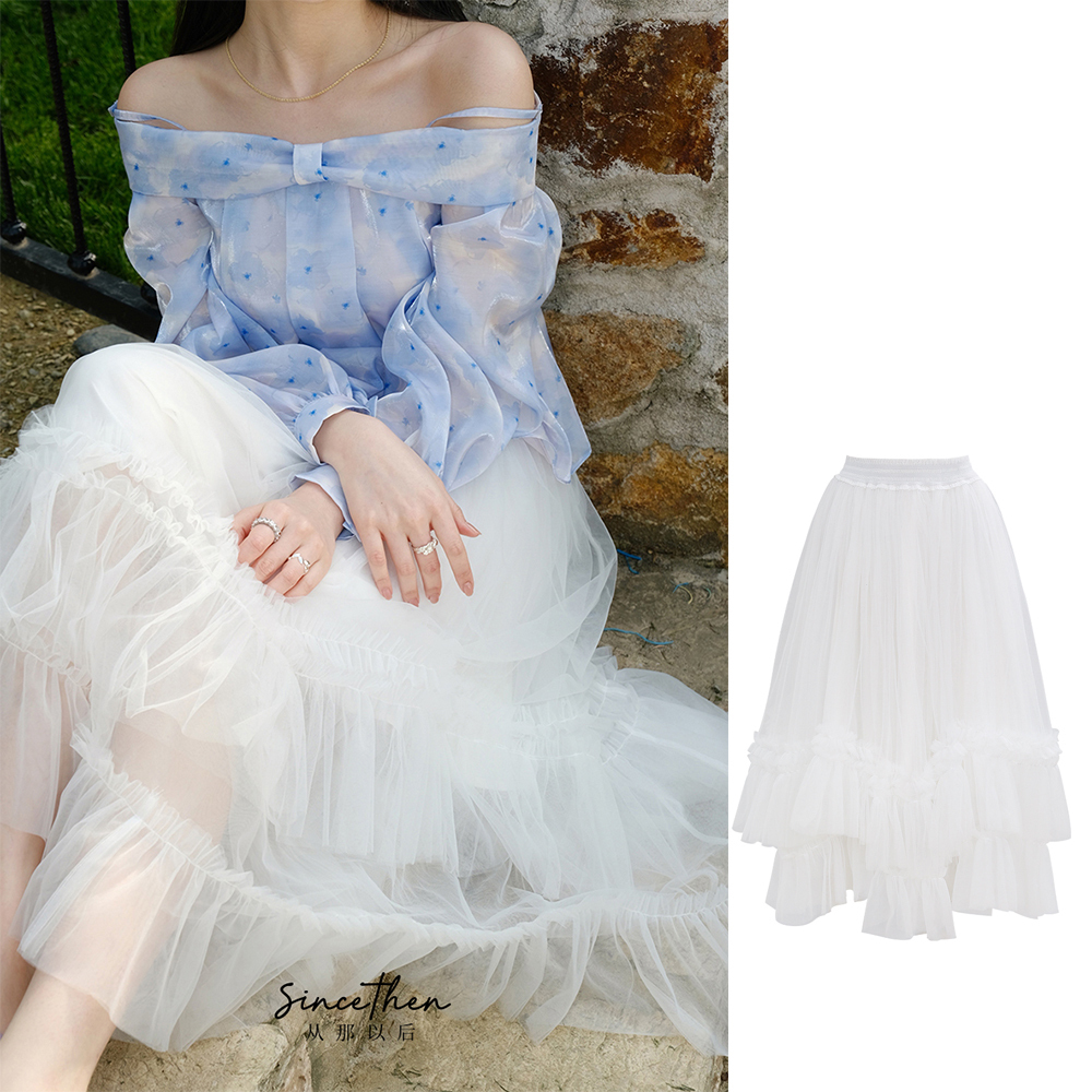 【SinceThen】 tulle Skirt チュール ティアード スカート