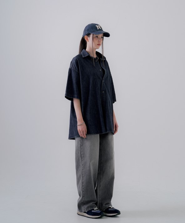 EZKATONのRail Denim Half Shirts 全2色 (EZKATON/シャツ