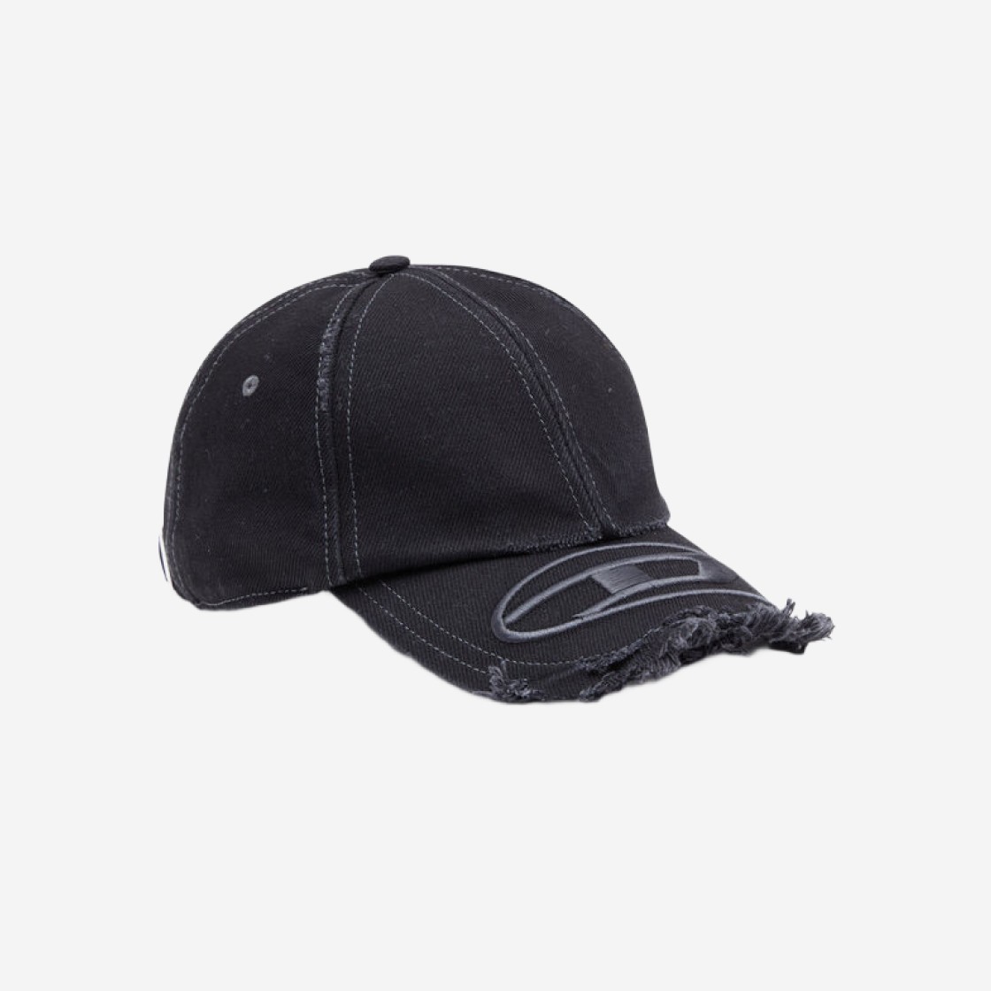 【DIESEL】 C-Jarl Baseball Cap with Embroidery Peak Black
