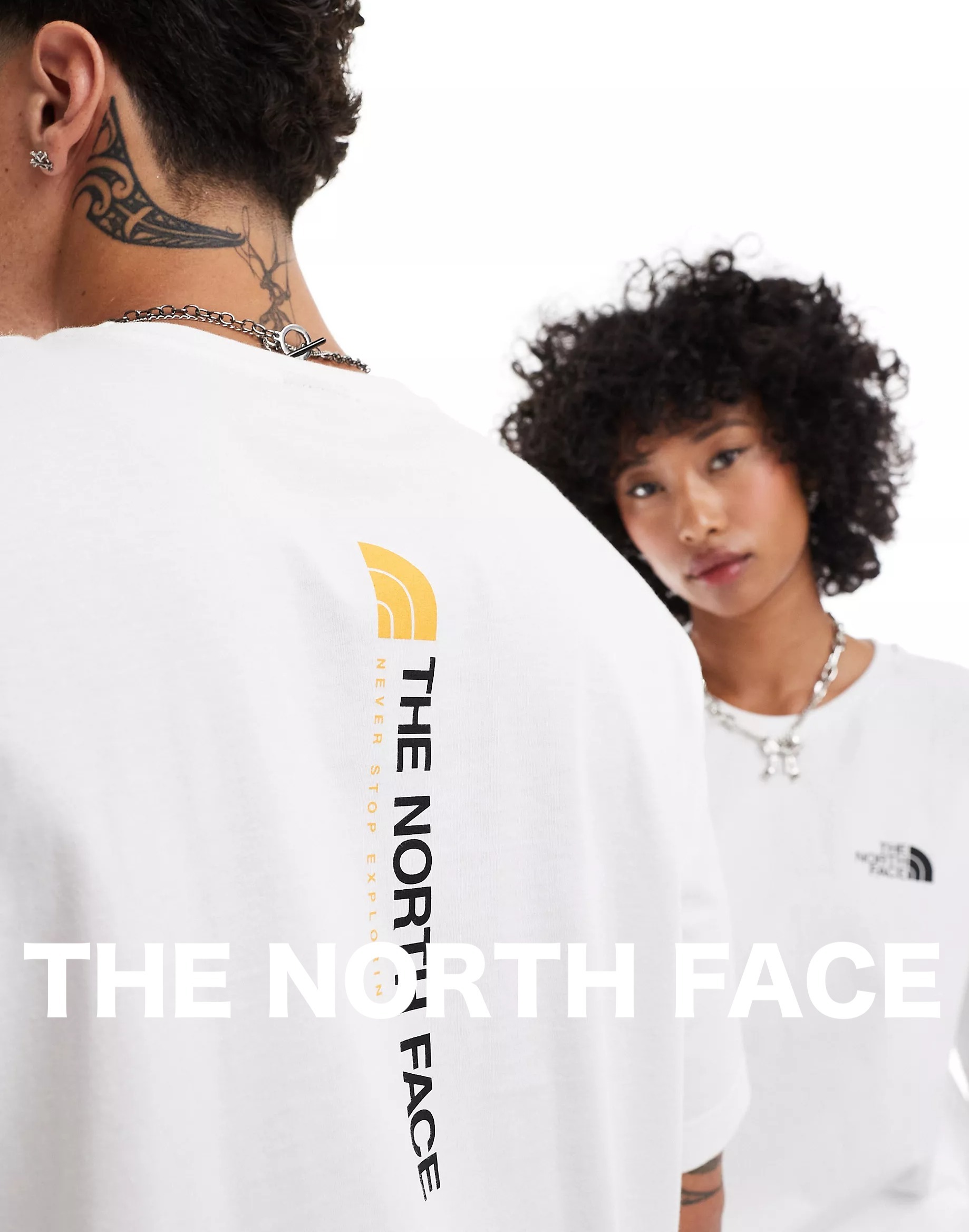 ★海外限定*The North Face*新作*Vertical NSE Tシャツ/WHITE★