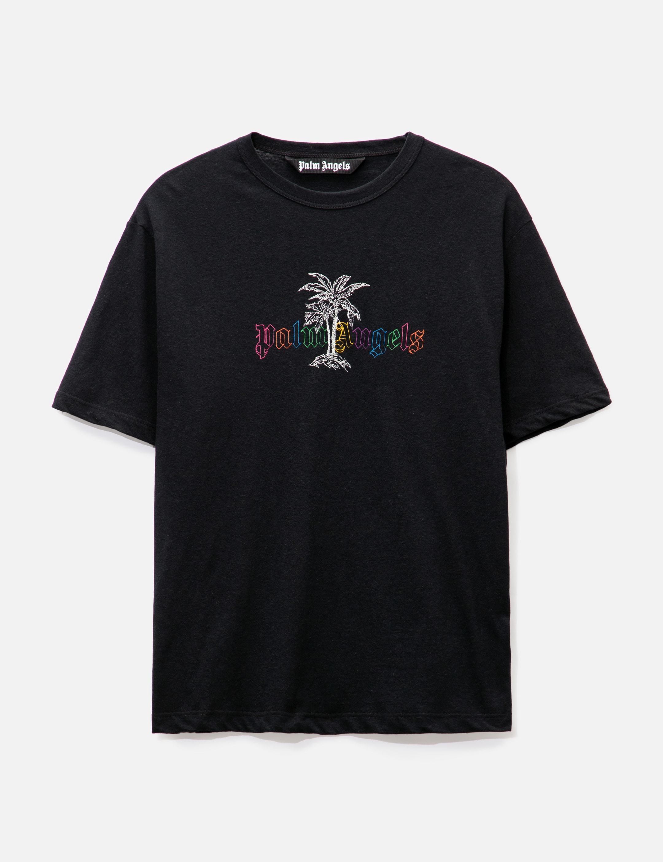 【関税＆送料込み】Palm Angels T-Shirts Palm Angels Black and Red Tokyo Sprayed T-Shirt Palm Angels