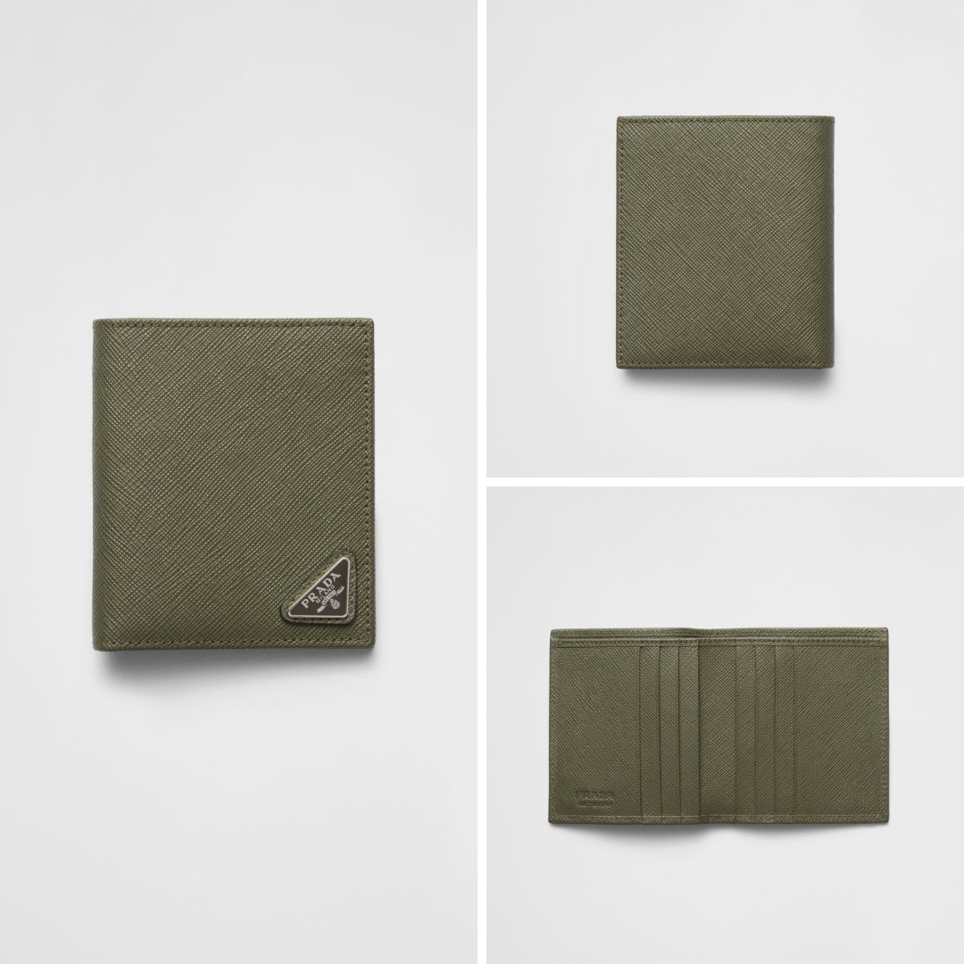《送料無料》 PRADA Small Saffiano leather wallet