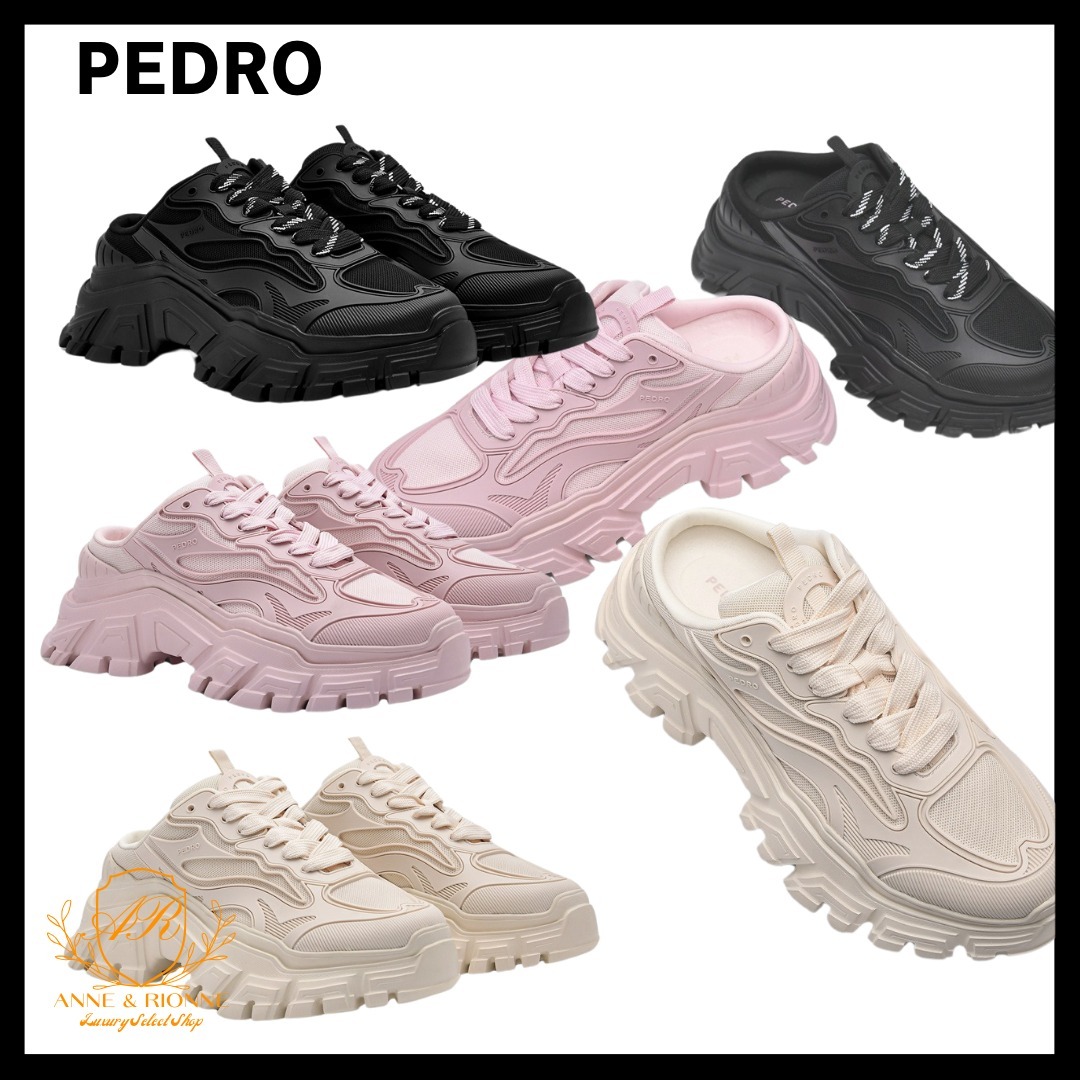 PEDRO スニーカー 大人カジュアル スリッポン 厚底 通気性