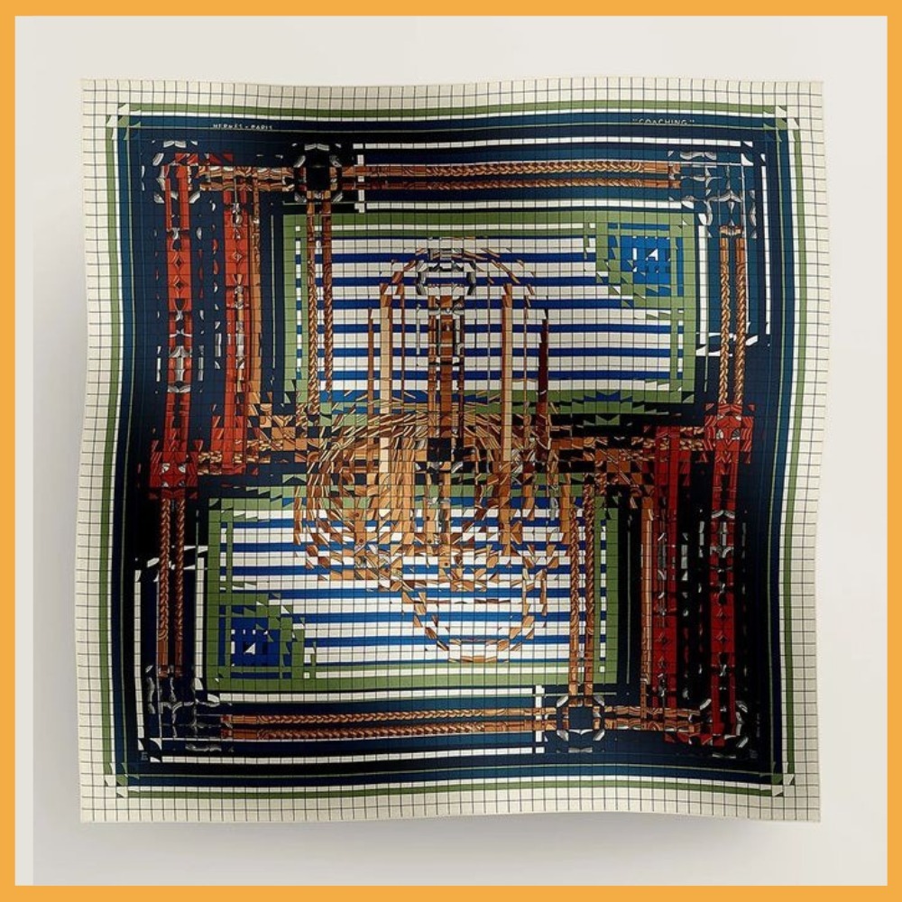 ★入手困難★HERMES★Coaching Deja-Vu shawl 140 ショール