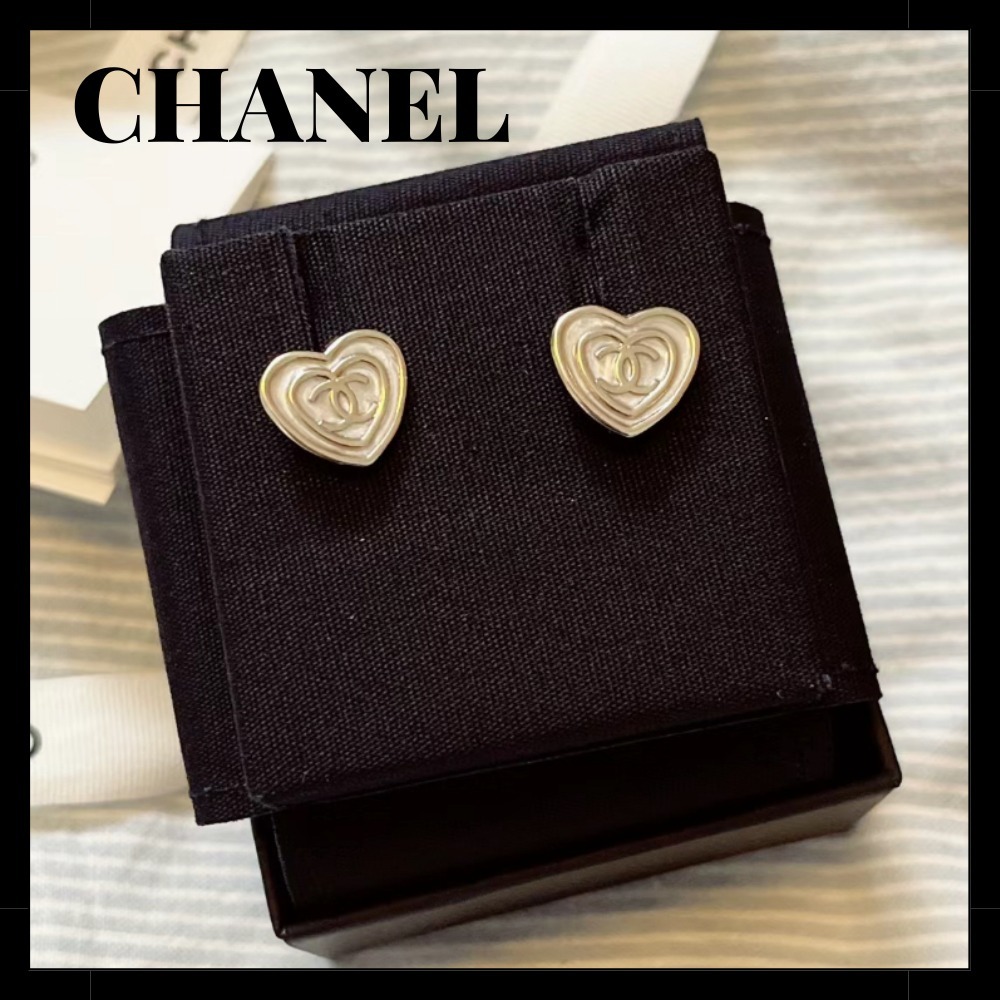 ハートビジュー♡【 CHANEL 】シャネル CCロゴ ピアス 25P
