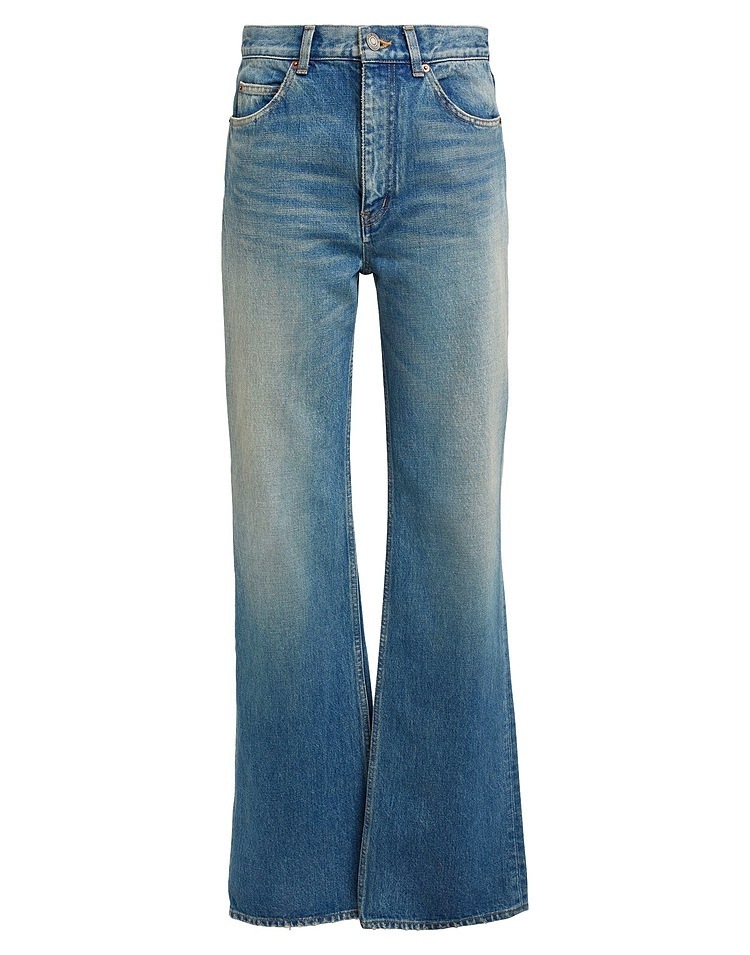 ☆人気☆【GANNI】☆BUTTERFLY LOGO DENIM PANTS☆デニム☆ GANNI Women's Embroidery Butterfly Jean in Denim GANNI