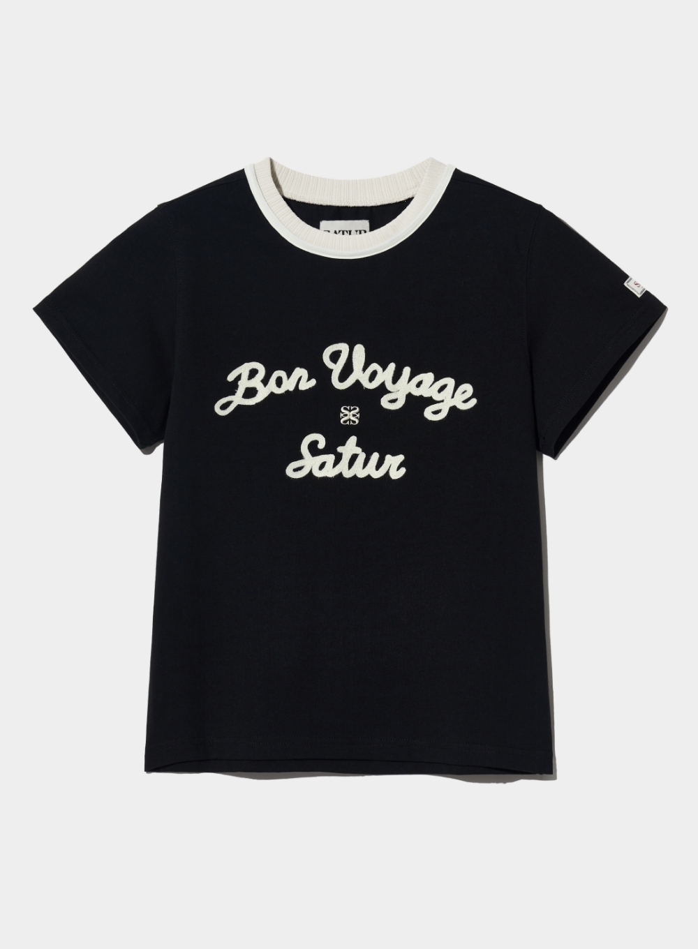 Tシャツ・カットソー SATUR Bon Voyage Sweatshirt Oatmeal SA251UTM08OML0 韓国SATUR セター】(W) Satur Logo Voyage T-Shirts (SATUR/T