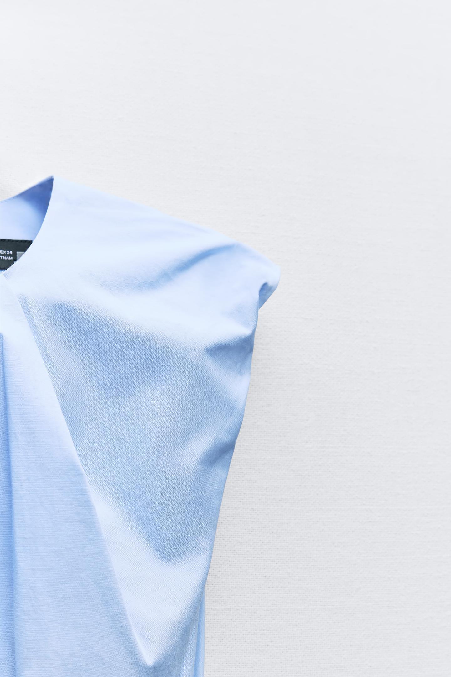 ZARA ベルト コントラスト ミディワンピース | 2157/022