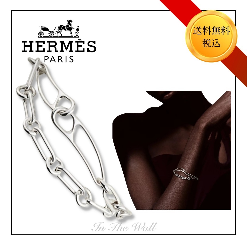 スピード買付【HERMES】シェーヌダンクル パンク ブレスレット
