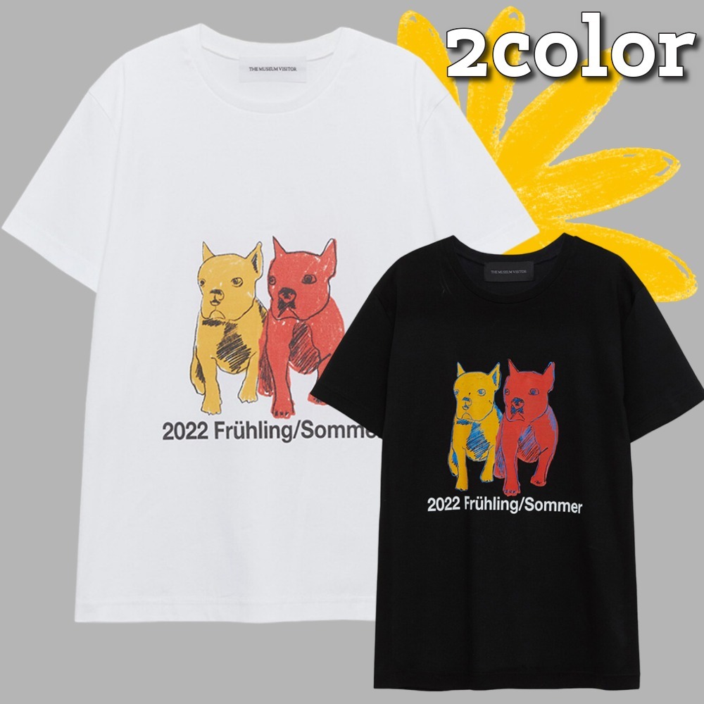 THE MUSEUM VISITOR★韓国★人気★BULLDOG T-SHIRTS 2色