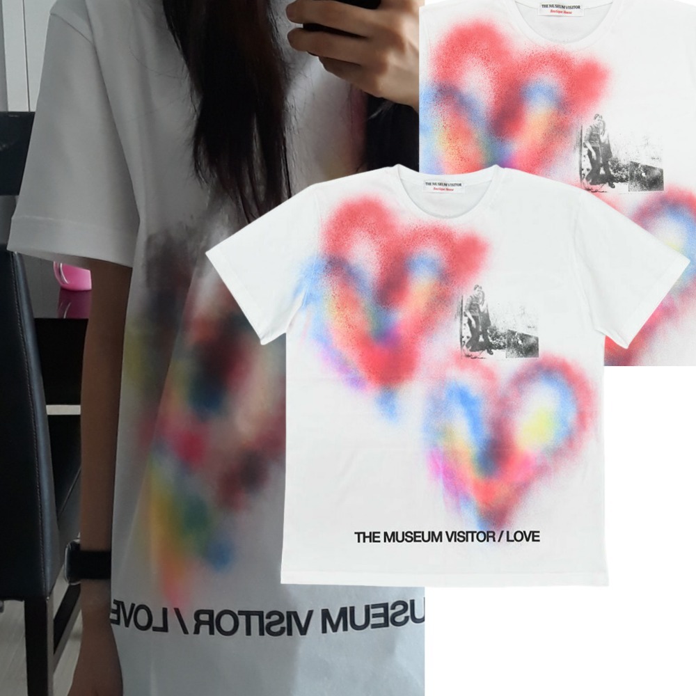 THE MUSEUM VISITOR★韓国★BERLIN LOVE HEART SPRAYED T-SHIRTS