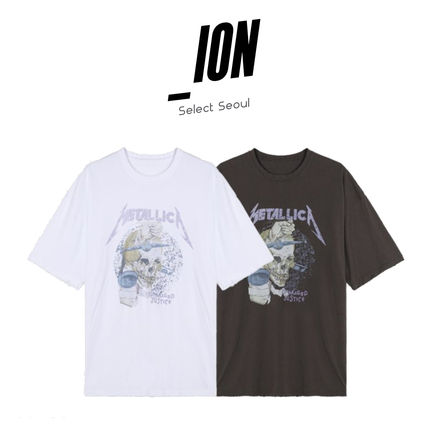 Tシャツ・カットソー IONSEOUL Spray Gradation Waffle T Shirt (2color) セール】 フロスト加工プリントTシャツ （Tシャツ