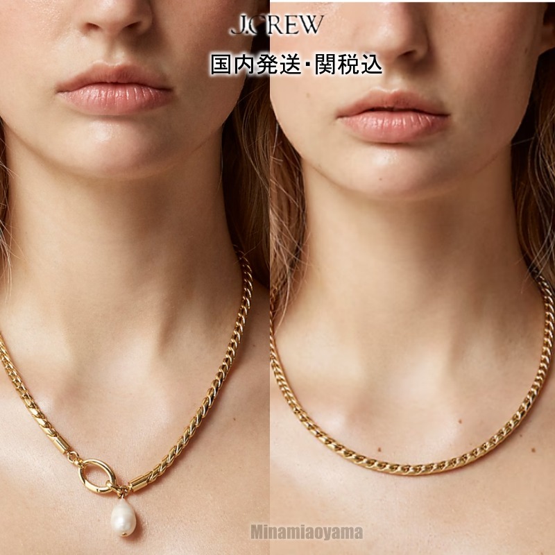 国内発送【J.Crew】Rope chain pearl ネックレス 関税込