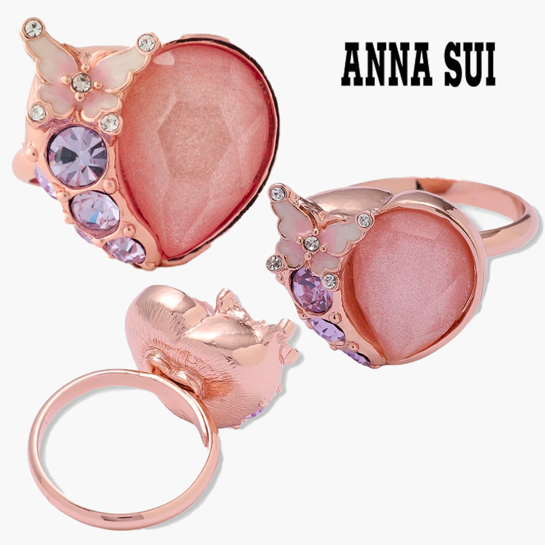 すぐ届く☆国内発送 ANNASUI(アナスイ)桃モチーフリング