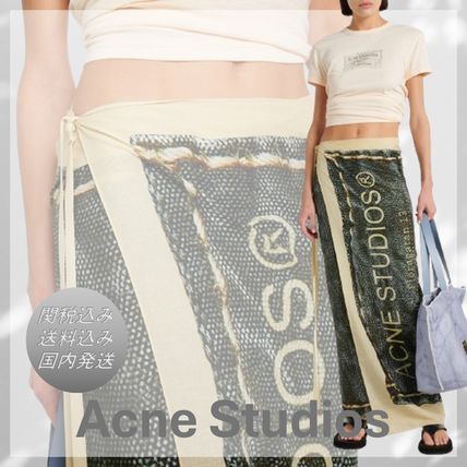 【Acne Studios】 ペイントスプラッター ミディアムスカート Acne Studios(アクネストゥディオス) スカート(レディース