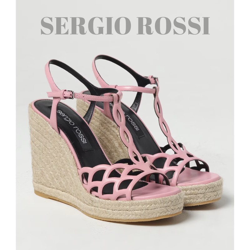 【関税送料込】Sergio Rossi srMERMAID ウエッジサンダル