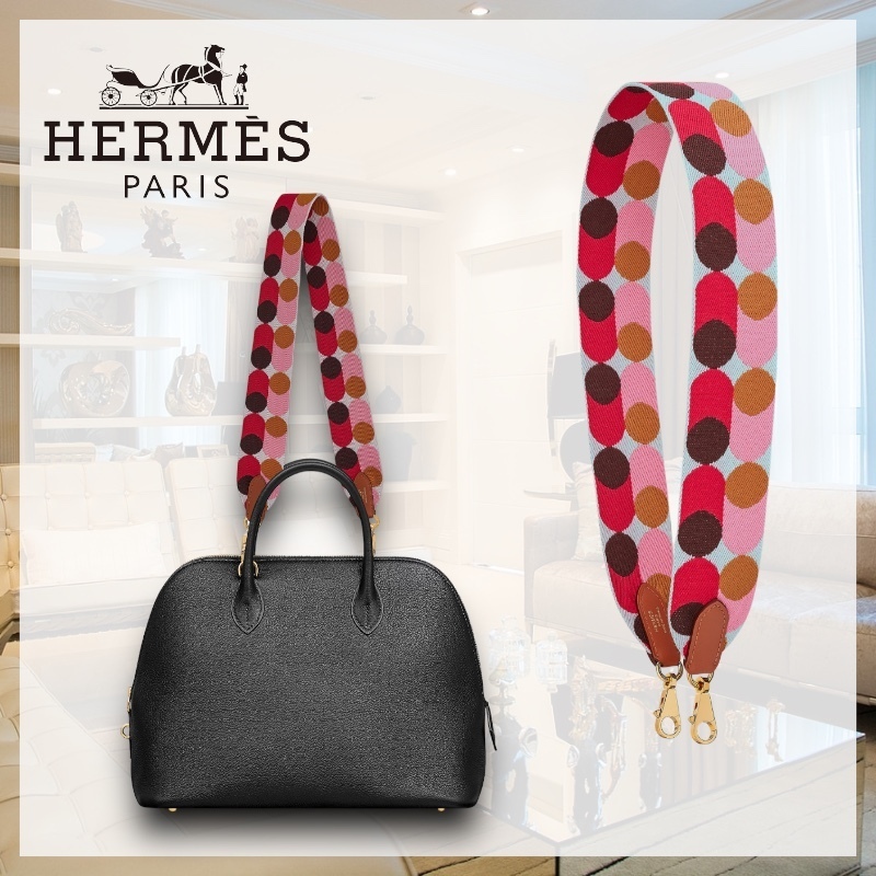 【上品に】HERMES《Sangle Flipperball》バッグストラップ 50mm