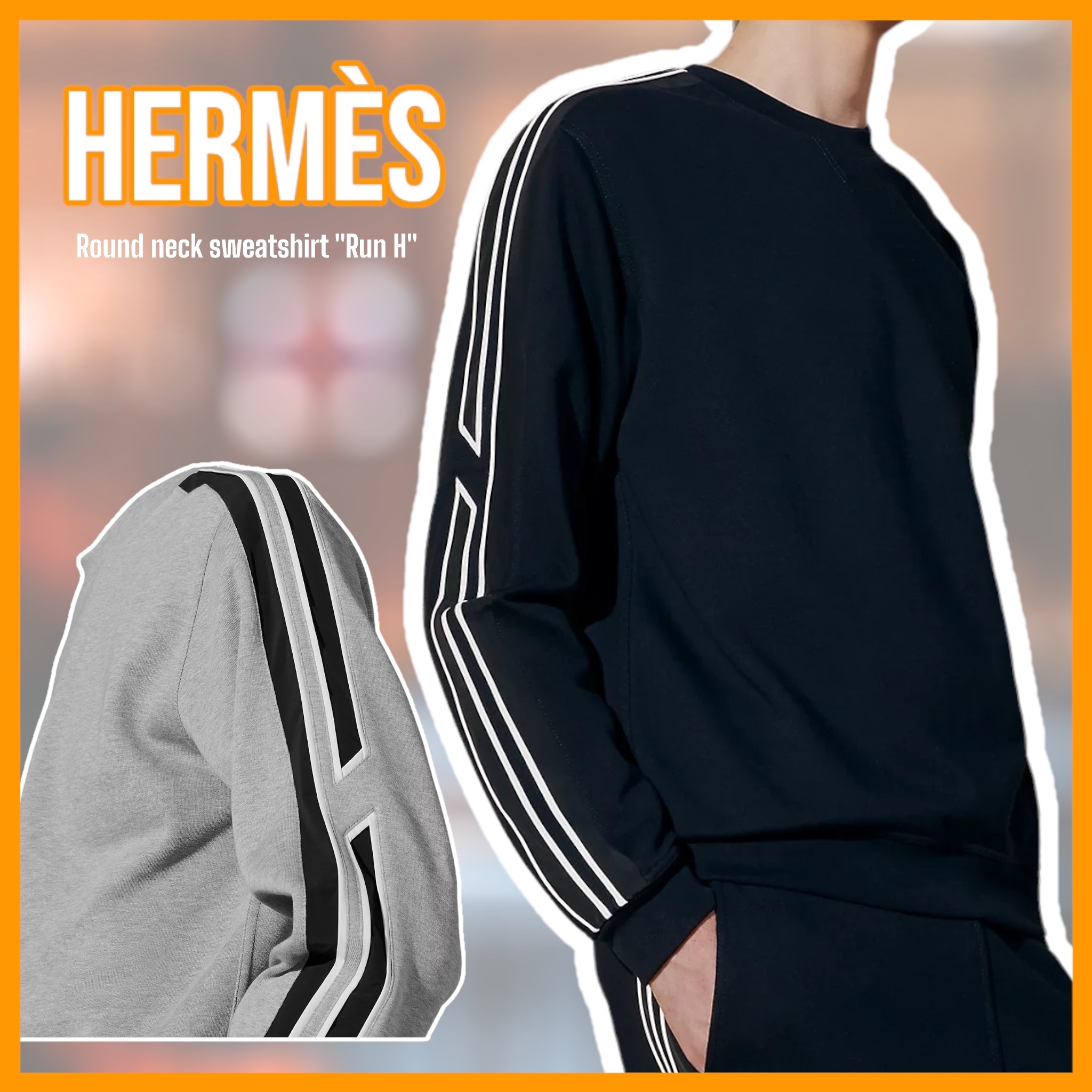 HERMES*スウェット*Round neck sweatshirt \