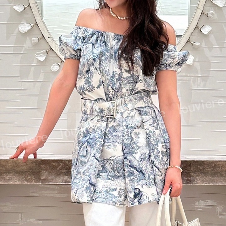 【大人の女性らしさ♪】DIOR Dioriviera ショートフレアドレス フェミニン♪】DIOR Dioriviera ショート フレアドレス