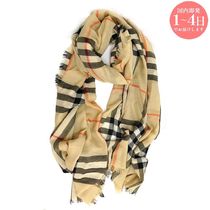 チェック シルク スカーフ (サンド) | Burberry®公式サイト