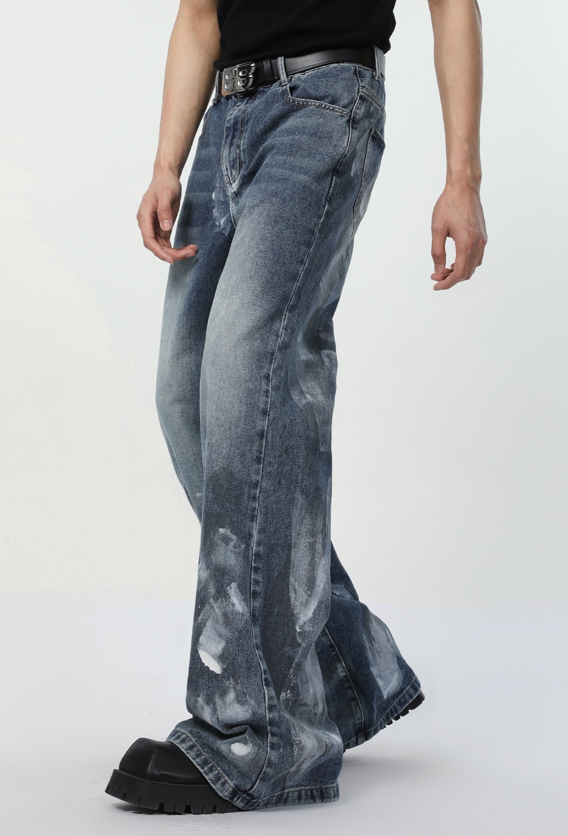 TURNTIDE*日本未入荷 タイダイウォッシュ Wide Leg Denim/Jeans TURNTIDE*日本未入荷 ウォッシュド ワイドレッグ Denim/Jeans