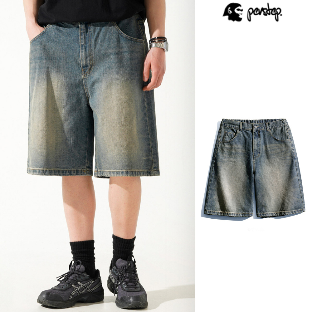 【PERSTEP】24SS★ Rain Slab Denim Half Pants