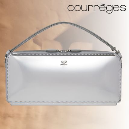 【Courreges】シルバー ハンドバッグ メタリック加工 ショルダー シルバー(銀色)系 Courreges(クレージュ) ハンドバッグ