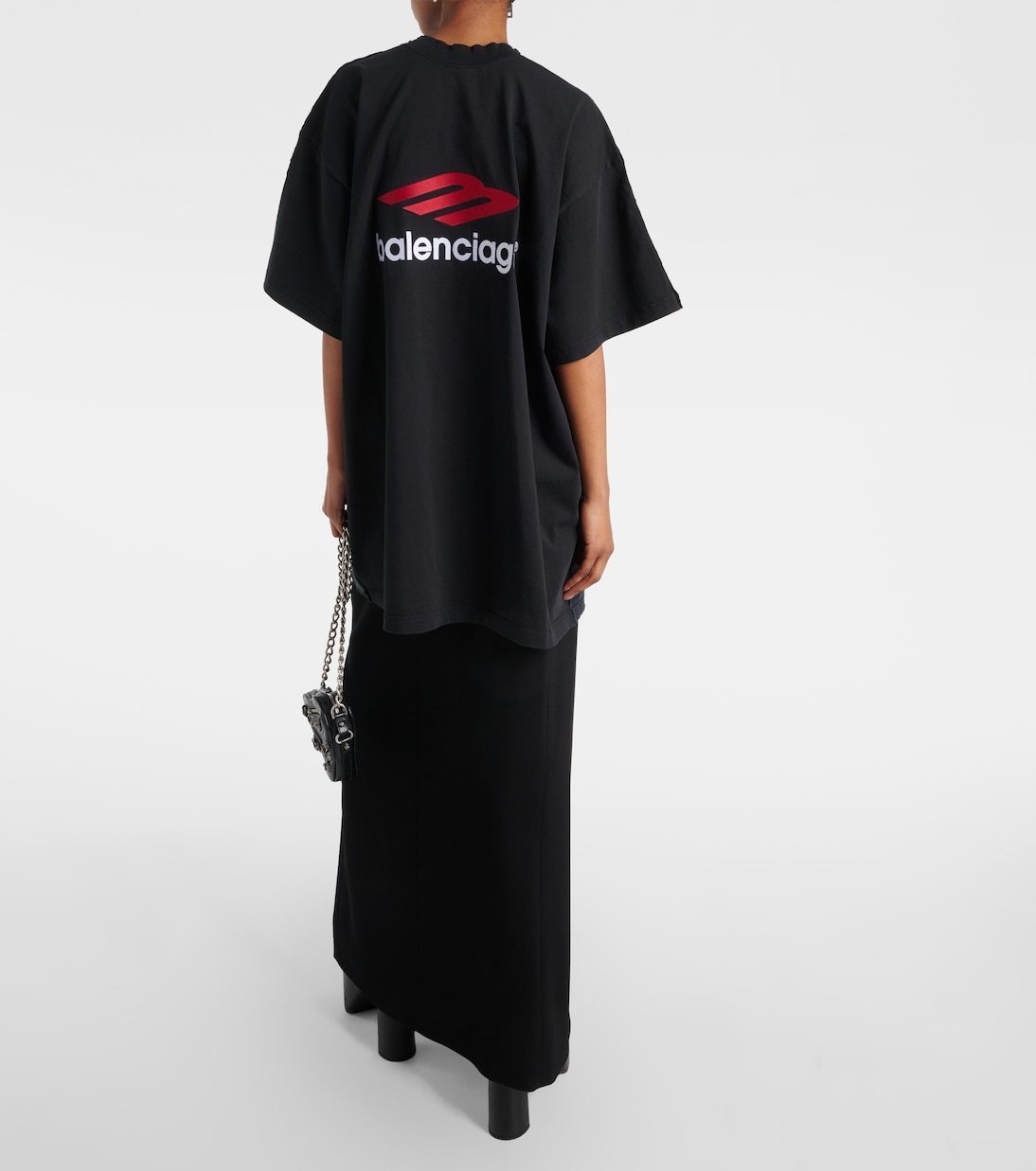 【BALENCIAGA】ダブルフロントフェードコットンTシャツ BALENCIAGA】Double Front faded cotton jersey T-shirt