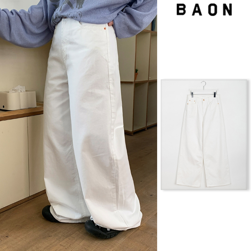 【BAON】Rinku wide cotton pants