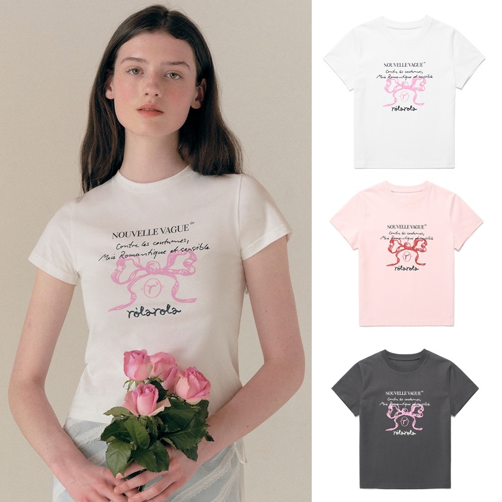 IVE ウォニョン[rolarola]ROLA RIBBON HALF T-SHIRT(送料込)