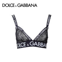 D&G トライアングルブラ レース ロゴ ブラック【国内発送】