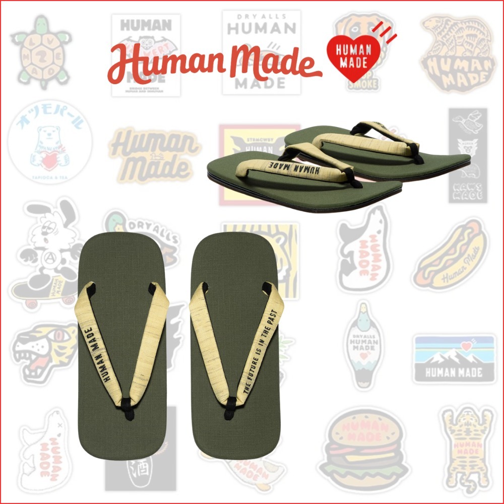 【HUMAN MADE】ヒューマンメイド サンダル ロゴ グリーン