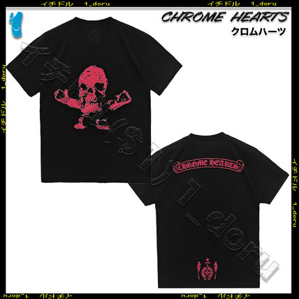 CHROME HEARTS More T-Shirts Cotton Logo T-Shirts