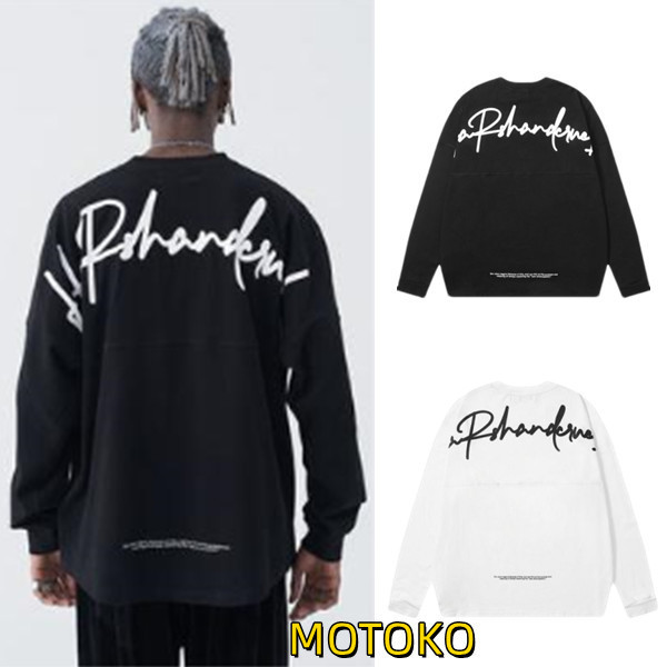 HARSH AND CRUEL Ｔシャツ 長袖 プリント ロゴ 男女兼用 ロング