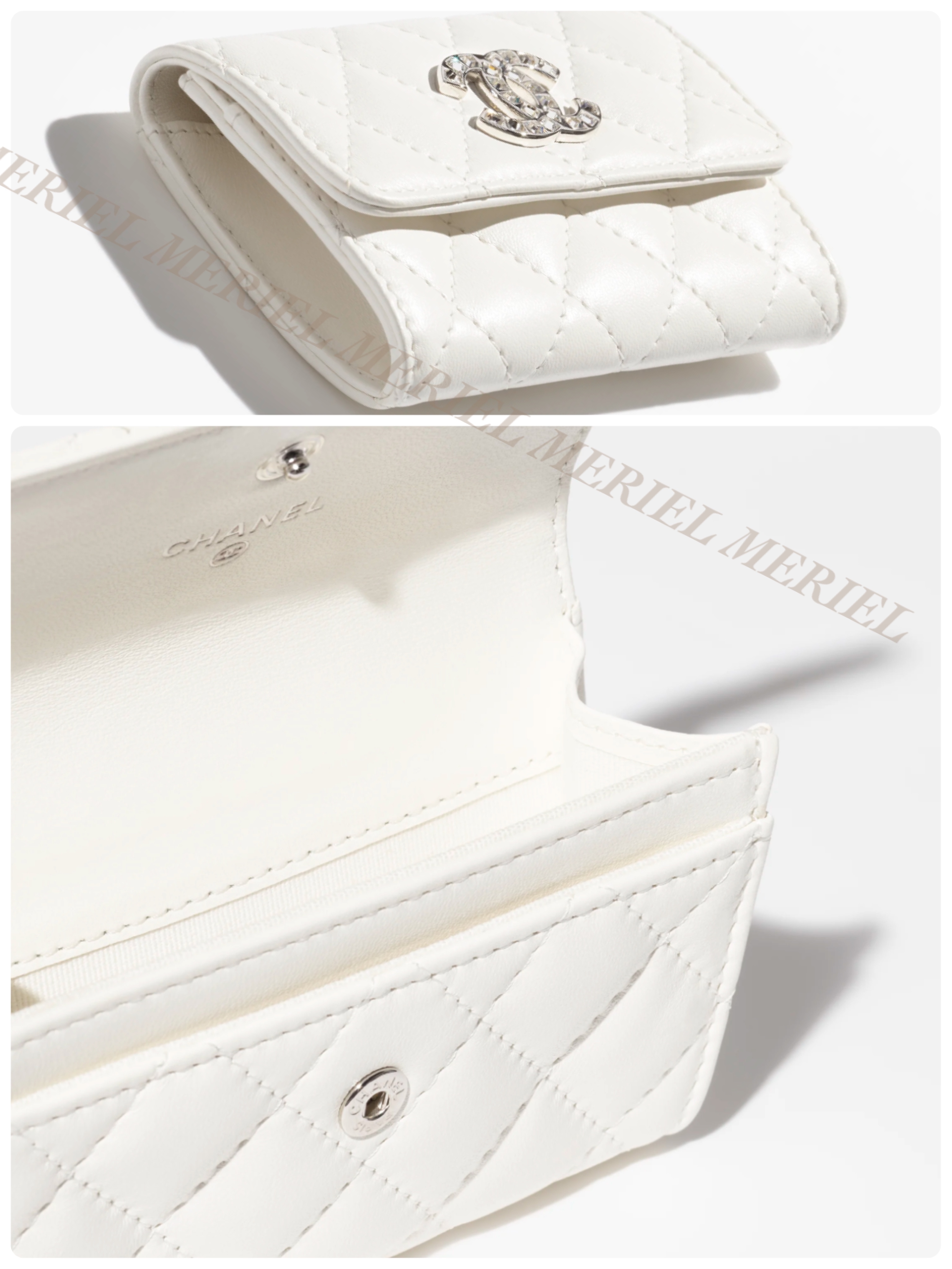 CHANEL】フラップ カードケース ロゴがストーンでキラキラ