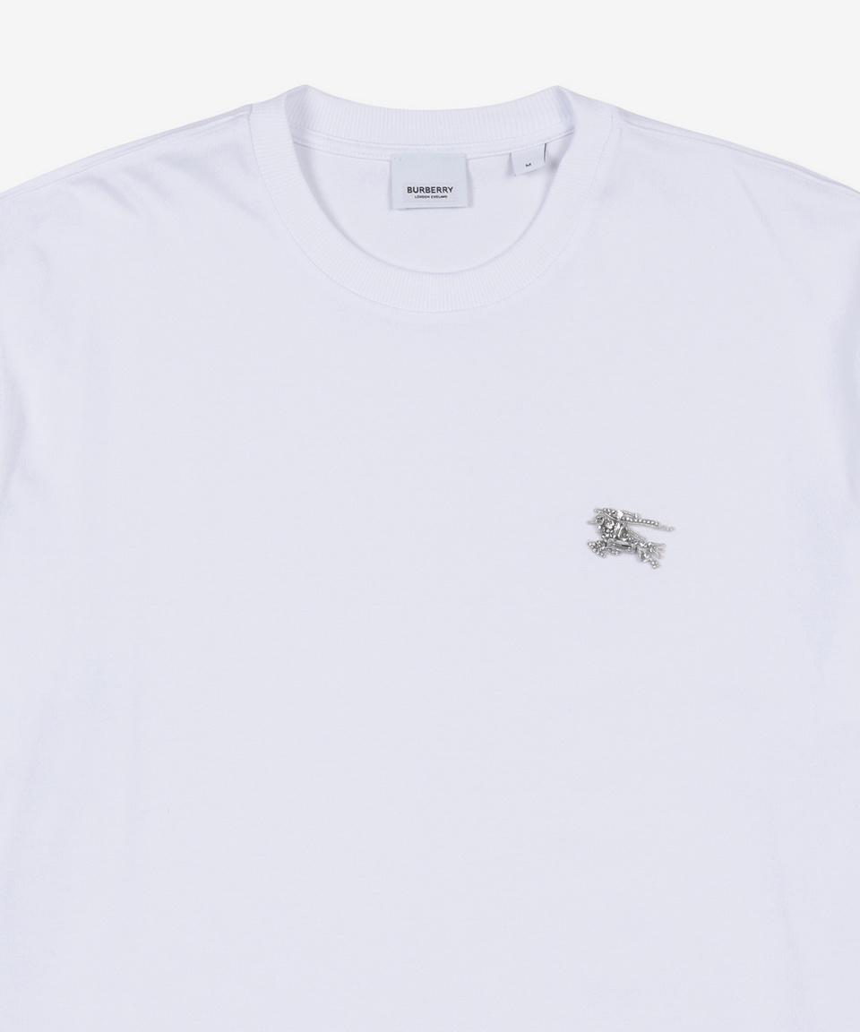 《BURBERRY》 8064393 CRYSTAL EKD COTTON JERSEY T SHIRT