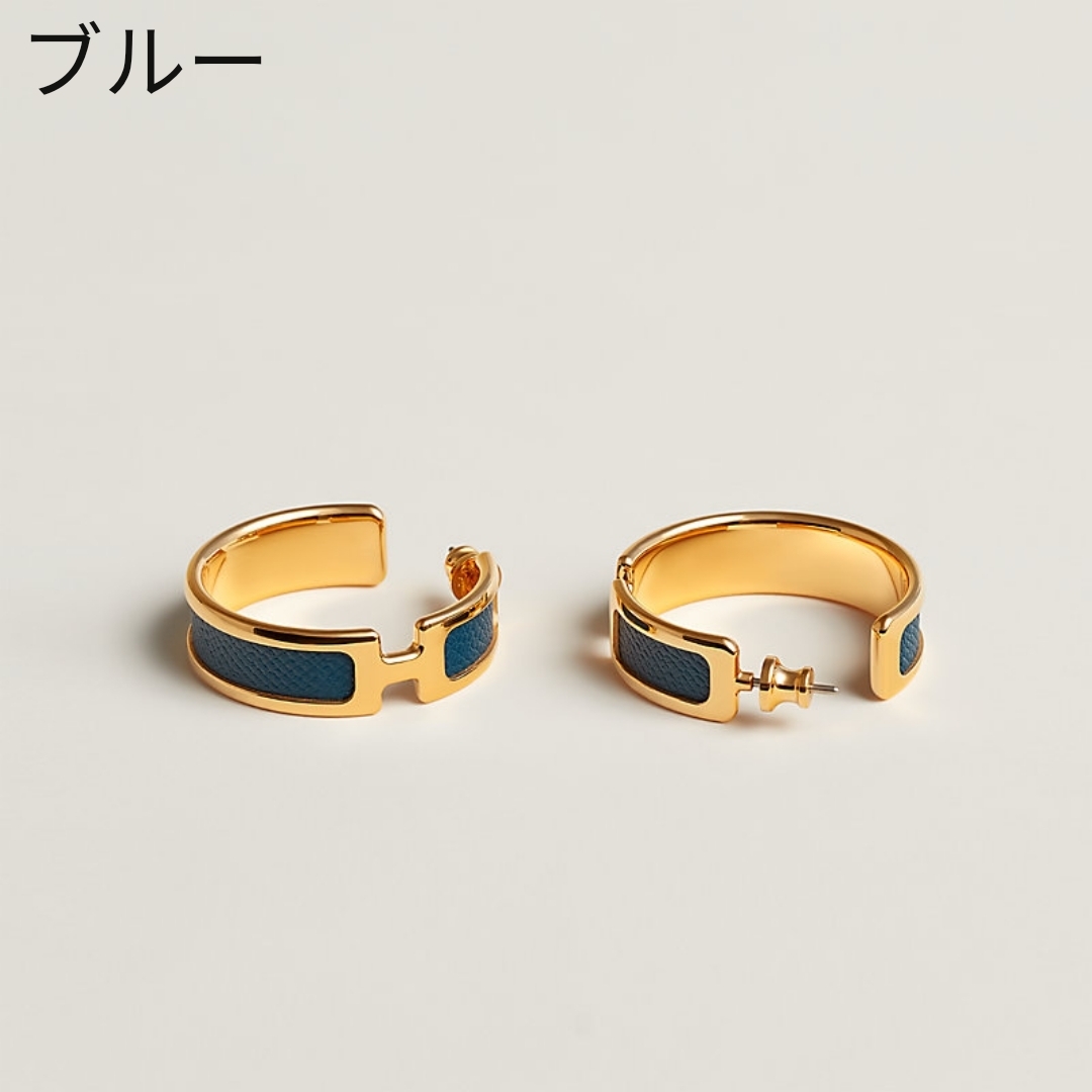 【カッコいいデザインがポイント】HERMES ピアス《オランプ》