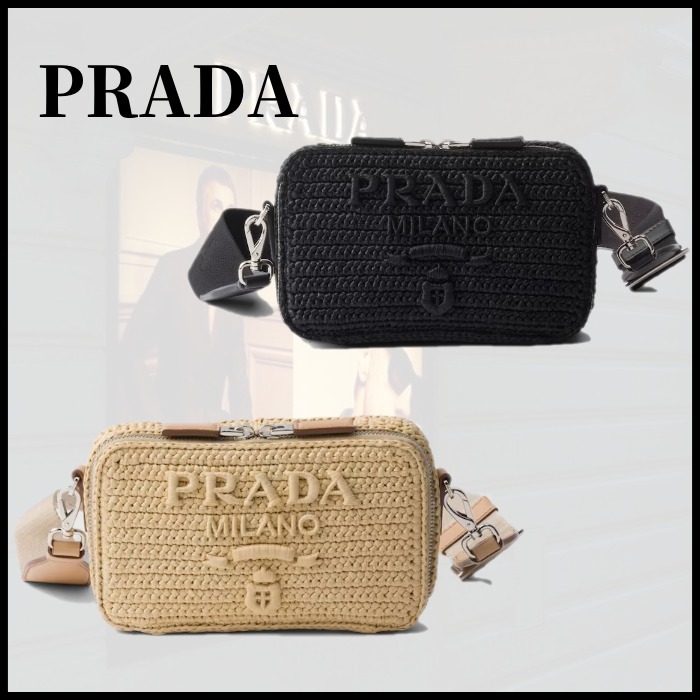 ■PRADA プラダ ブリック クロシェ バッグ
